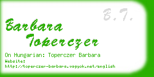 barbara toperczer business card